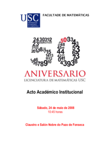 50 Aniversario Licenciatura de Matemáticas USC